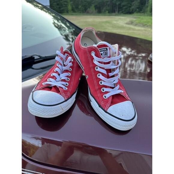 Converse Chuck Taylor All Star Ox Men’s 8 woS 10 Red Top Casual Shoes Sneakers - Picture 1 of 6